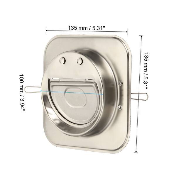 1 Set 4" Stainless Steel Backdraft Damper with Ducting Hose Clamp Silver Bed Bath & Beyond